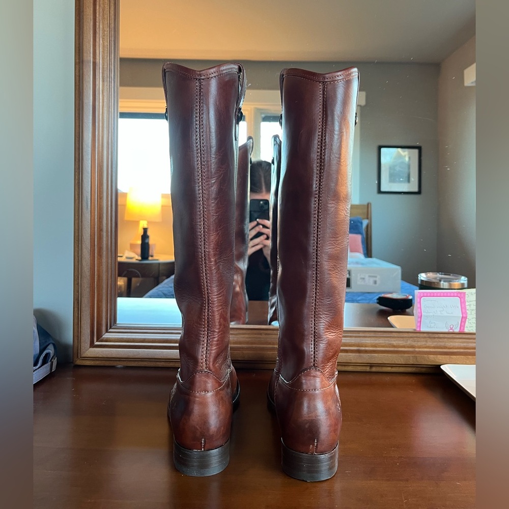 Frye Melissa Cognac Riding Boots - Picture 2 of 11